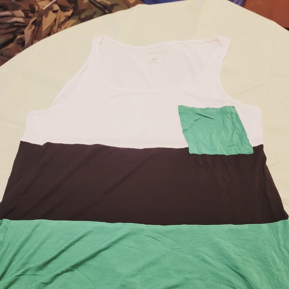 Eric & Lani Tri Color Flare Tank Top - Picture 1 of 6